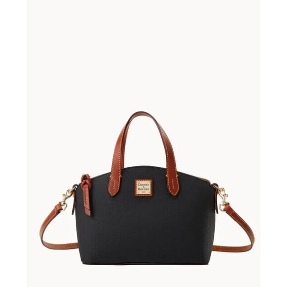 Dooney &‎ Bourke Black Saffiano Ruby Top Handle Bag W/ Crossbody MSRP $198
